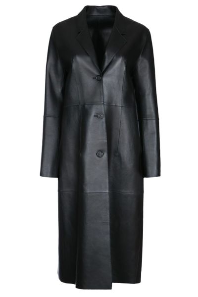 Totême Single-Breasted Leather Coat