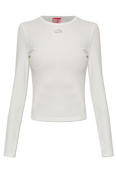 Diesel T-Uncutieslong-Ls-Od Oval D Logo T-Shirt