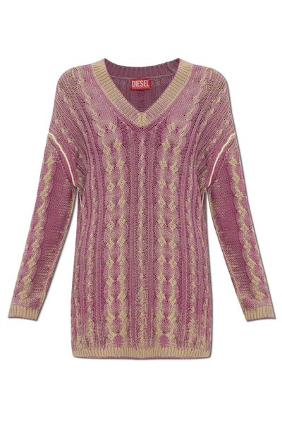 Diesel Cable Knit Short Sweater Dress