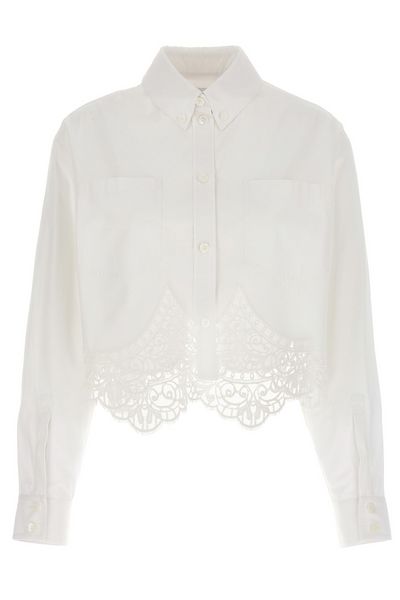 Burberry Cropped Crochet Shirt