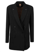 Max Mara Double-Breasted Long Blazer