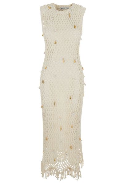 Simkhai Coralia Knit Charmed Embellished Knitted Dress
