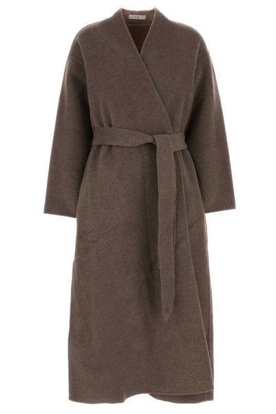 Co Double Wrap Belted Coat