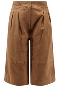 Scarlett Poppies High-Waist Suede-Trim Shorts