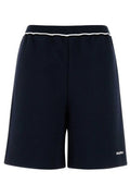 Miu Miu Logo-Embroidered Shorts