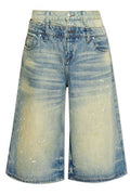 Misbhv Vintage Effect Denim Shorts