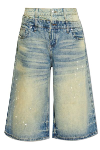 Misbhv Vintage Effect Denim Shorts