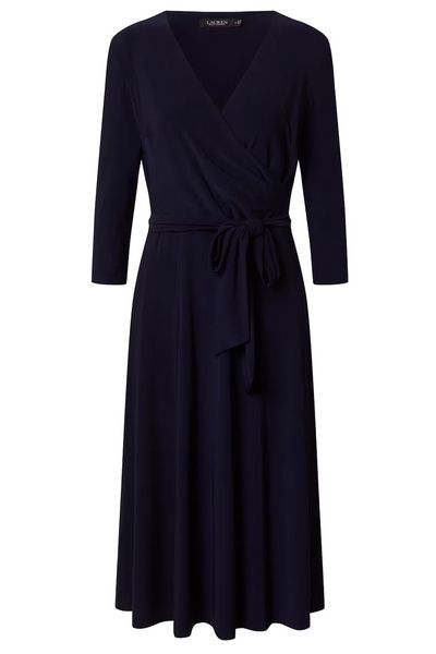 Lauren Ralph Lauren V-Neck Tied Waist Dress