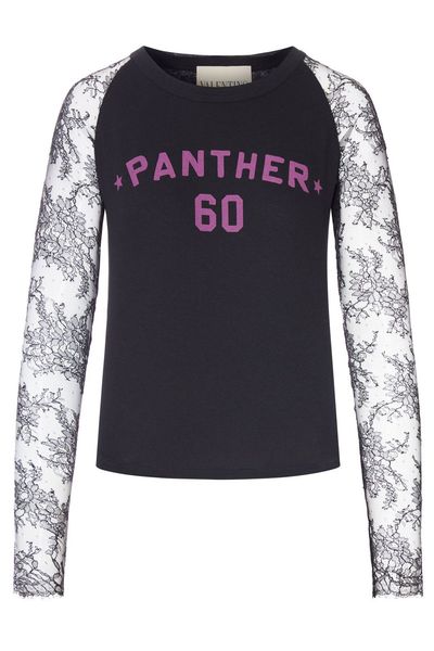Valentino Printed Crewneck Lace Top