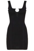Jacquemus Logo Plaque Sleeveless Knitted Mini Dress