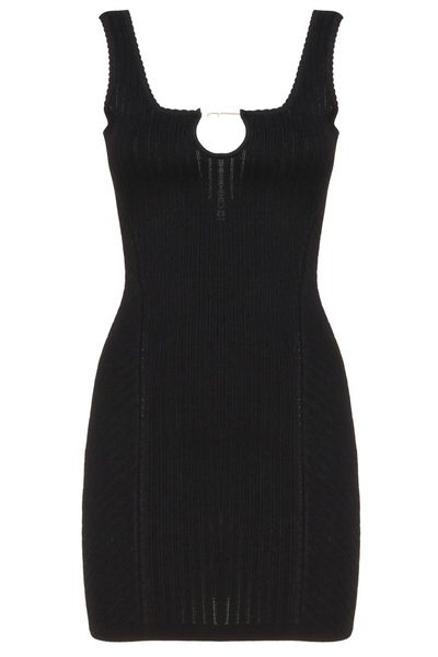 Jacquemus Logo Plaque Sleeveless Knitted Mini Dress