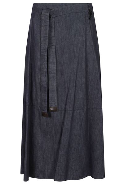 'S Max Mara Belted Midi Skirt