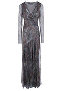 Etro V-Neck Pleated Dress