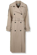 Sportmax Long Water-Repellent Twill Trench Coat