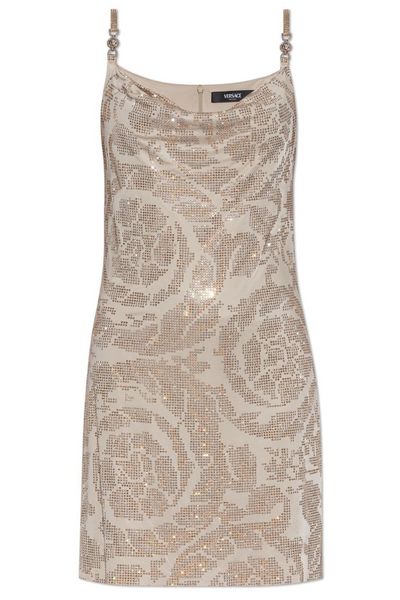 Versace Sequin-Detailed Sleeveless Dress