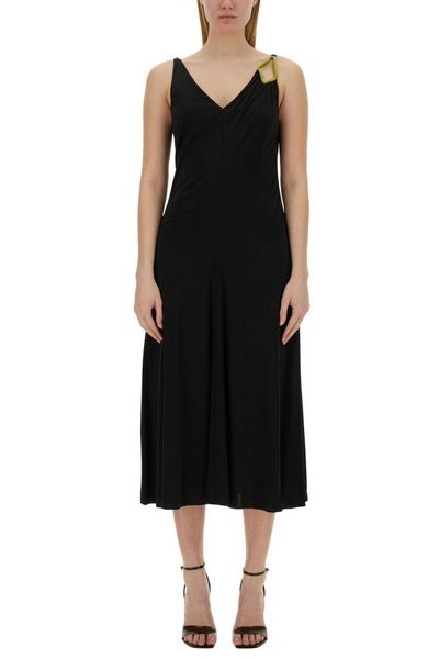 Lanvin Pleated A-Line Midi Dress
