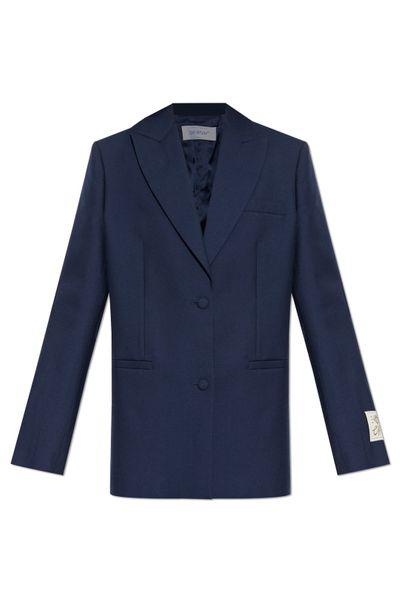 Off-White Logo Patch Single-Breasted Jacket