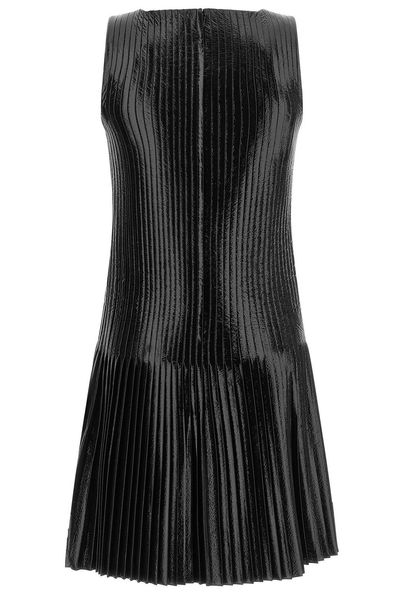 Courrèges Vinyl Pleated Mini Dress