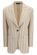 Dolce & Gabbana Regimental Pinstriped Single-Breasted Jacket