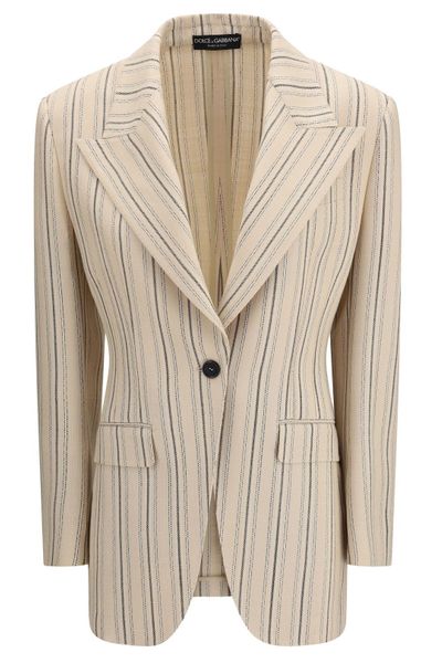 Dolce & Gabbana Regimental Pinstriped Single-Breasted Jacket