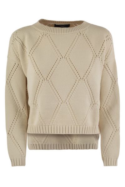 Weekend Max Mara Crewneck Asymmetric Oversized Jumper