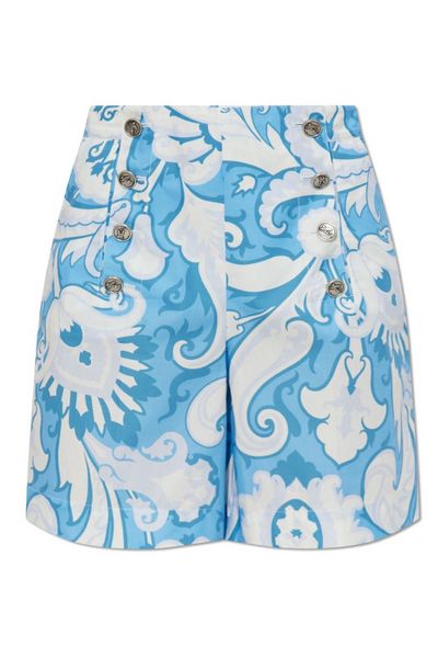 Etro Paisley-Printed Wide-Leg Shorts