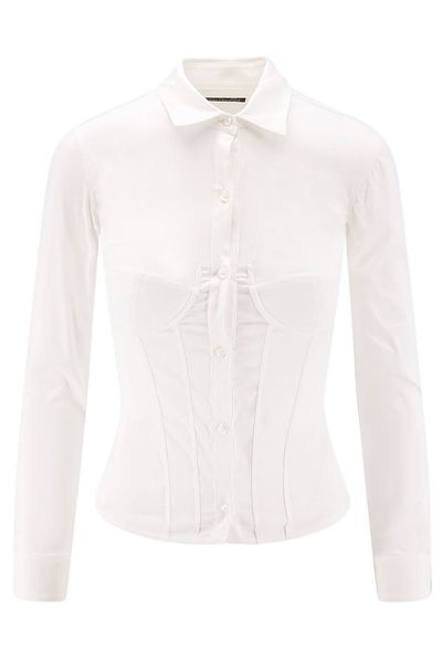 Balenciaga Corseted Long-Sleeved Shirt