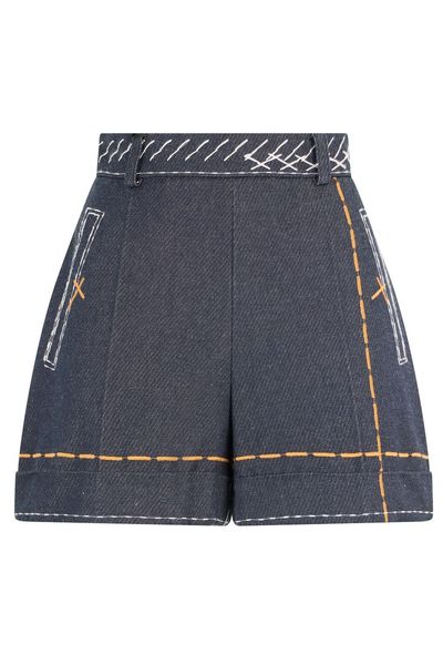 Moschino Contrast Stitch Denim Shorts