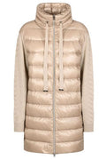 Herno Quilted Knit-Sleeve Coat