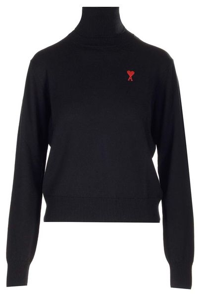 AMI De Coeur High Neck Knitted Jumper