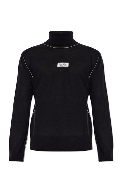 MM6 Maison Margiela Logo Patch Turtleneck Jumper