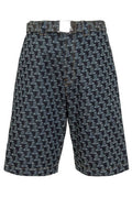 Lanvin Logo Embroidered High Waist Shorts