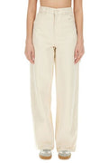 Max Mara Logo Patch Wide Leg Jeans