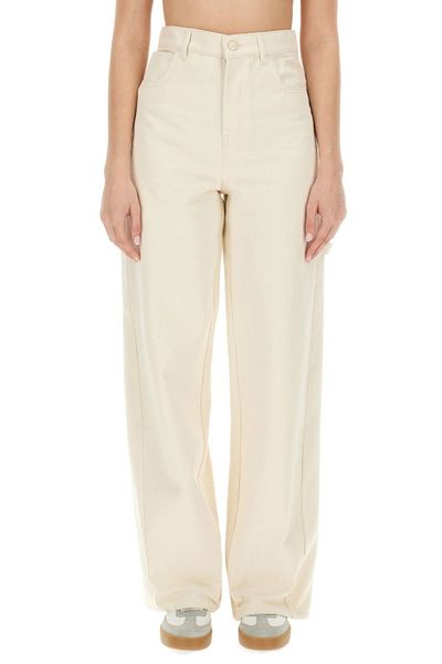 Max Mara Logo Patch Wide Leg Jeans