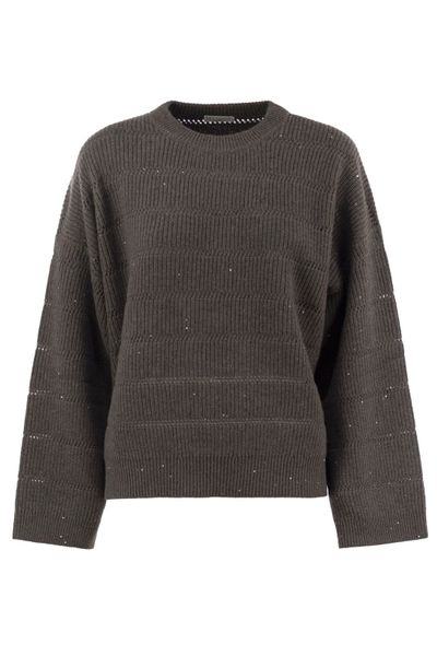 Brunello Cucinelli Long-Sleeved Ribbed Sweater