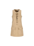Chloé Pinafore Lace-Up Mini Dress