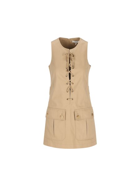 Chloé Pinafore Lace-Up Mini Dress