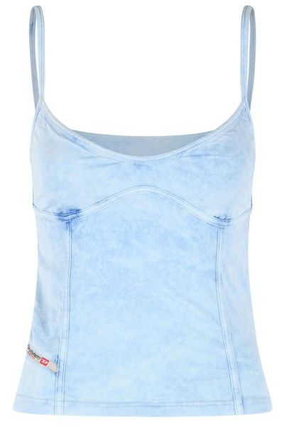 Diesel T-Ony Strappy Denim-Look Top