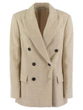 Brunello Cucinelli Double-Breasted Corduroy Blazer