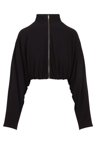 Alaïa Draped Matte Jersey Jacket