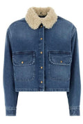 Moncler Teddy Trim Denim Jacket