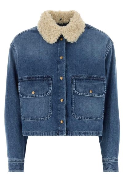 Moncler Teddy Trim Denim Jacket