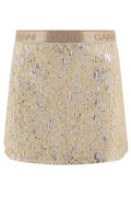 Ganni Metallic Effect Mini Skirt