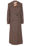 Chloé Double-Breasted Checked Long Coat