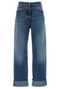 Prada Logo Patch Wide-Leg Jeans