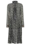 Versace Logo Print Sheer Midi Dress