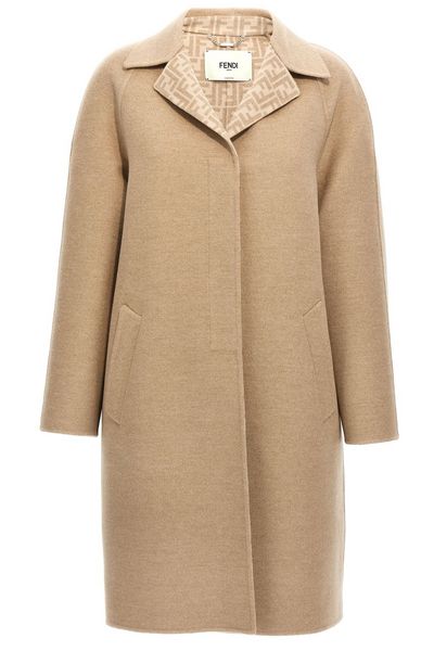Fendi Long Sleeved Concealed Button Coat