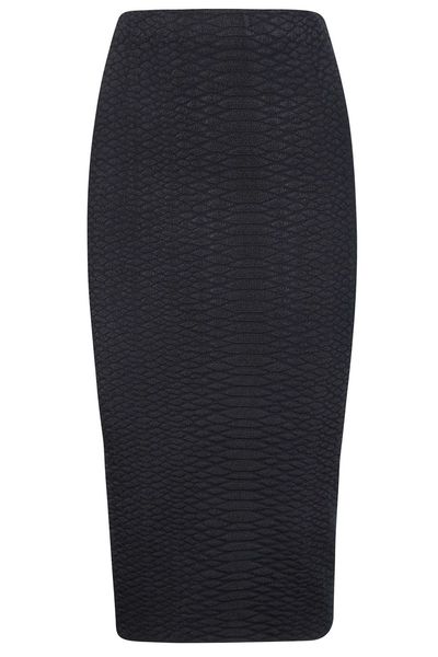 Elisabetta Franchi Snake-Pattern Knit Skirt