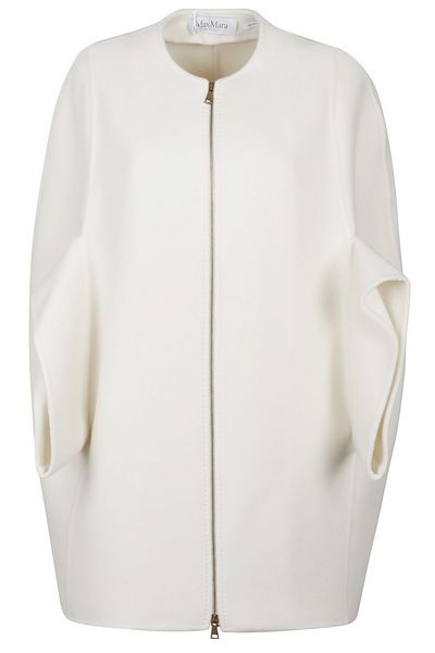 Max Mara Placido Zip-Up Crewneck Coat