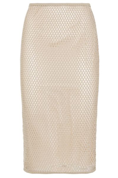 Prada Logo Plaque Midi Skirt